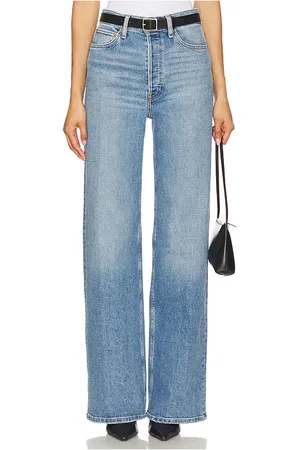 RE/DONE Pierna ancha 70s en color azul talla 24 en - Blue. Talla 24 (también en 25, 26, 27, 28, 29, 32).