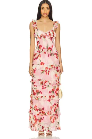 Runaway The Label Maxivestido melvina en color rosado talla L en - Pink. Talla L (también en M, S, XS).