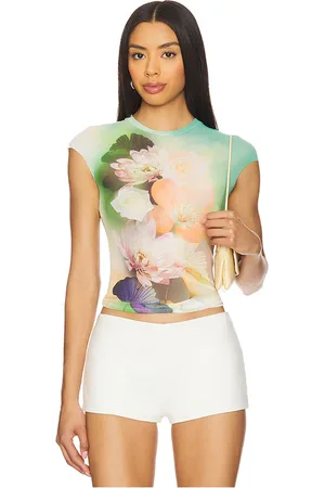 AFRM Nina top en color green,blush talla L en - Green,Blush. Talla L (también en M, S, XL, XS).