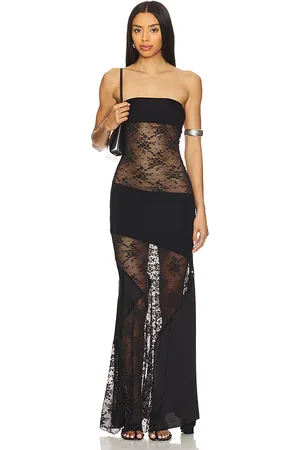 Indah Vestido largo victoria en color talla L en - Black. Talla L (también en M, S).
