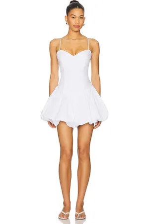 Bardot Vestido corto de popelina lissett en color blanco talla 10 en - White. Talla 10 (también en 12, 2, 4, 6, 8).