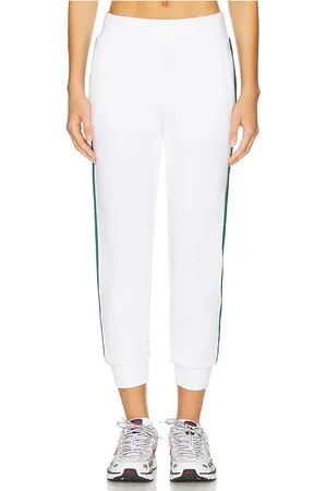 Varley Pantalón slim stripe cuff en color blanco talla L en White Navy & Forest - White. Talla L (también en M, S, XL, XS).