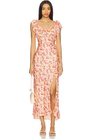 ASTR Maxivestido dress en color fuchsia,orange talla L en - Fuchsia,Orange. Talla L (también en S, XS).