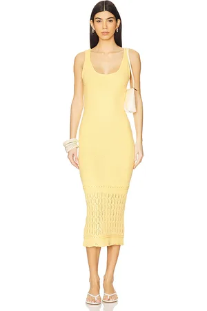 Peixoto Vestido punto liv en color amarillo talla L en - Yellow. Talla L (también en M, S, XS).