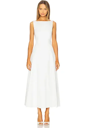 Favorite Daughter Vestido midi en color blanco talla M en - White. Talla M (también en S, XL).