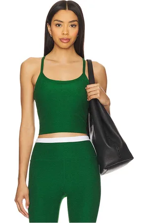 Beyond Yoga Top recortado spacedye en color verde talla L en - Green. Talla L (también en M, S, XS, XXL).