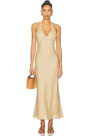 Bardot Vestido midi paola en color bronce talla 10 en - Tan. Talla 10 (también en 12, 2, 4, 6, 8).
