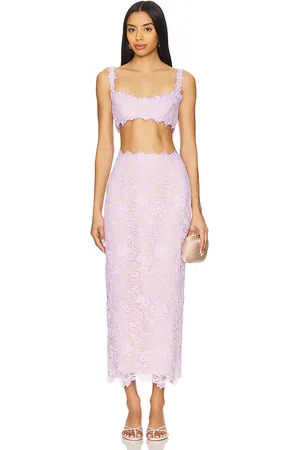 Sau Lee Conjunto de encaje romy en color talla 2 en - Lavender. Talla 2 (también en 4, 6, 8).