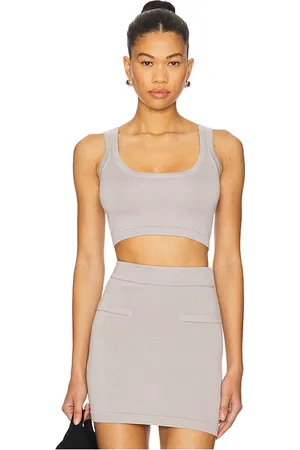 SNDYS Beverly crop top en color gris talla L en - Grey. Talla L (también en M, S, XL, XS).