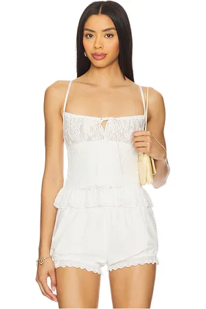 Leslie Amon Slip top en color blanco talla L en - White. Talla L (también en M, S, XL, XS).