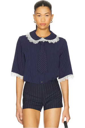 VIVETTA Camisa boxy con lazo en color azul marino talla 36 en - Navy. Talla 36 (también en 38, 40).