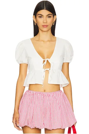 MORE TO COME Shiloh puff sleeve top en color talla L en - White. Talla L (también en M, S, XL, XS, XXS).