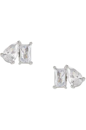 By Adina Eden Pendientes de tachuela en color metálico talla all en - Metallic Silver. Talla all.