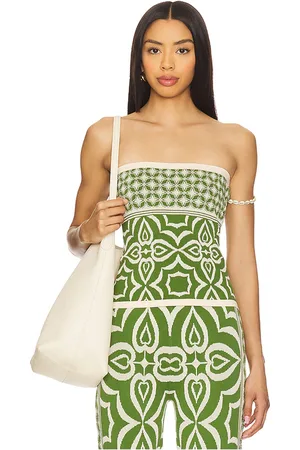 MISA Top sin tirantes nessa en color verde talla L en - Green. Talla L (también en M, XL).