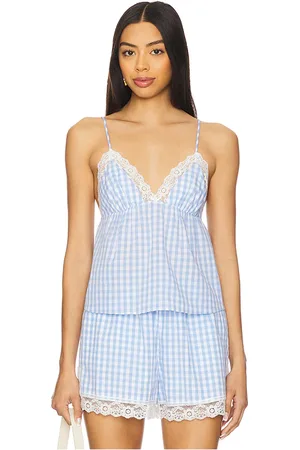 Nialaya Kendra top en color bebe azul talla L en - Baby Blue. Talla L (también en M, S, XL, XS).