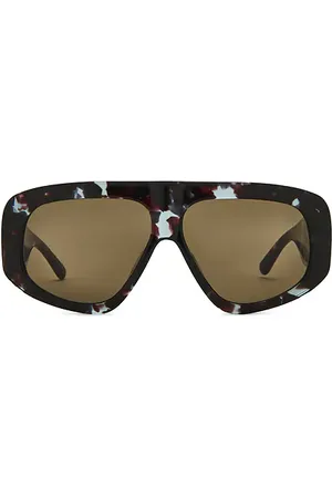 The Attico Gafas de sol milano en color verde talla all en Green T-shell Yellow Gold & Brown - Green. Talla all.