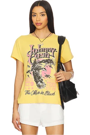 DAYDREAMER Camiseta johnny cash eagle poster tour en color amarillo talla L en - Yellow. Talla L (también en M, S, XL, XS).