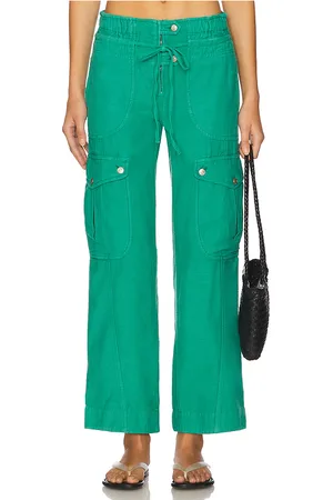 Free People Pantalón park ave en color verde talla L en - Green. Talla L (también en M, S, XL, XS).