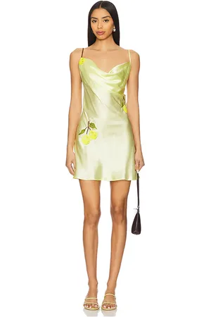 Leslie Amon Minivestido galli en color amarillo limon talla L en - Lemon. Talla L (también en M, S, XL, XS).