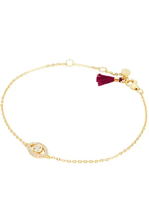 Shashi Brazalete evil eye en color oro metálico talla all en - Metallic Gold. Talla all.