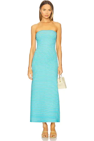 The Wolf Gang Maxi vestido punto sunmor en color azul cerceta talla L en - Teal. Talla L (también en M, S, XL, XS).