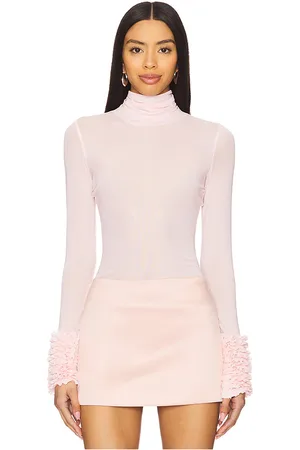 AFRM Top de manga larga helena en color rosado talla 2X en - Pink. Talla 2X (también en S).