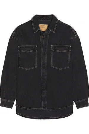 American Vintage Camisa de mezclilla de manga larga yopday-b en color negro talla M/L en - Black. Talla M/L (también en