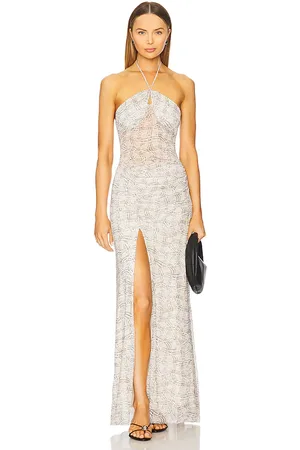 AFRM Vestido halter britta en color neutral talla 1X en - Neutral. Talla 1X (también en 2X, 3X, L, M, S, XL, XS, XXL, XXS).