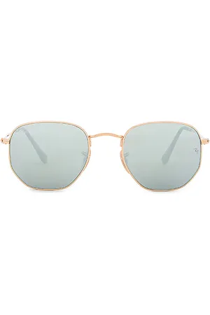 Ray-Ban Gafas de sol hexagonal flat lens en color plateado metálico talla all en - Metallic Silver. Talla all.