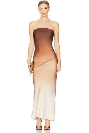 ROCOCO SAND Maxidress sin tirantes en color marrón talla L en - Brown. Talla L (también en M, XL).