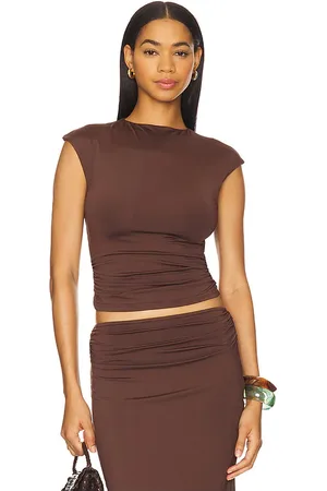 SNDYS Gabby top en color chocolate talla L en - Chocolate. Talla L (también en XL, XXL).