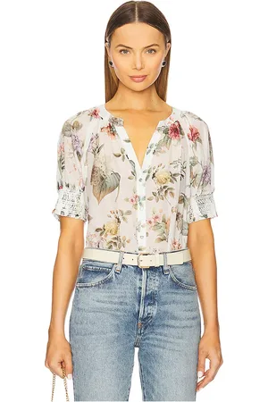 ALICE+OLIVIA Blusa thalia en color ivory talla L en - Ivory. Talla L (también en S).