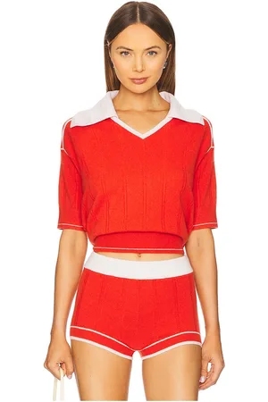 Guest In Residence Guest en residence pele cashmere polo en color rojo talla L en - Red. Talla L (también en M, S, XL, XS).