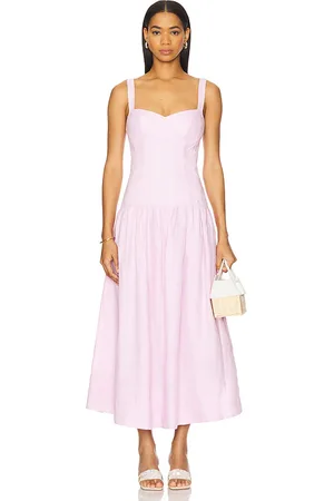 Nicholas Vestido midi makenna en color rosado talla 0 en - Pink. Talla 0 (también en 2, 4, 6, 8).