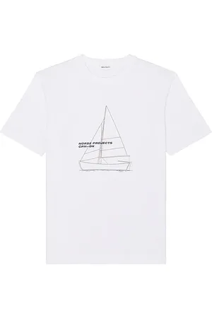 Norse projects Holger organic boat print t-shirt en color talla L en - White. Talla L (también en M, S, XL/1X).
