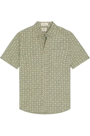 Faherty Camisa manga corta breeze en color verde talla L en - Green. Talla L (también en M, S, XL/1X).