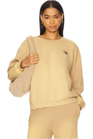 AVIATOR NATION Sudadera essential en color bronce talla L en - Tan. Talla L (también en M, S, XS).