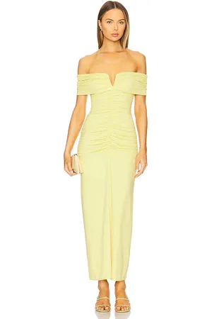 Susana Monaco Maxivestido dress en color amarillo talla L en - Yellow. Talla L (también en M, S, XL, XS).