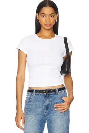 RE/DONE Camiseta varigated 60s en color blanco talla L en - White. Talla L (también en M, S, XS).