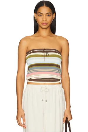 FAITHFULL THE BRAND Top sin tirantes arlette en color brown,blue talla L en - Brown,Blue. Talla L (también en S