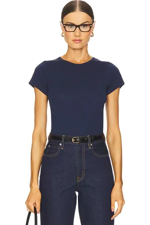 ÉTERNE Short sleeve baby tee en color talla M en - Navy. Talla M (también en XL).
