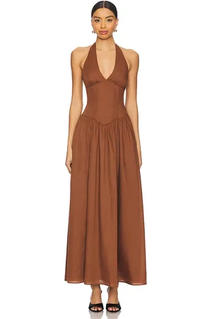 MORE TO COME Vestido bexley en color talla L en - Brown. Talla L (también en XXS).