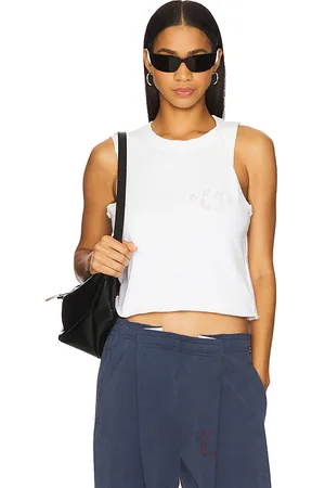 Alexander Wang Camiseta sin mangas con músculos retorcidos y gráficos en color blanco talla L en - White. Talla L (tambi