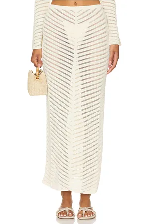 DEVON WINDSOR Falda rafaella en color crema talla L en - Cream. Talla L (también en M, S, XS).