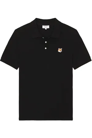 Maison Kitsuné Fox head patch regular polo en color talla L en - Black. Talla L (también en M, S, XL/1X).