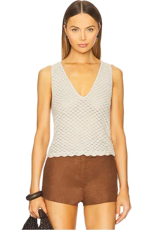 ALICE+OLIVIA Camiseta tirantes annalise en color light grey,neutral talla L en - Light Grey,Neutral. Talla L (también