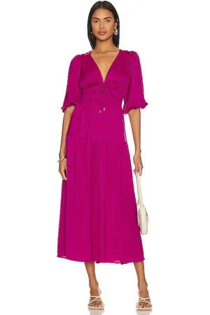Minkpink Vestido midi safira en color fucsia talla M en - Fuchsia. Talla M (también en S).