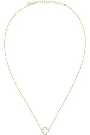 By Adina Eden Collar pave en color oro metálico talla all en - Metallic Gold. Talla all.