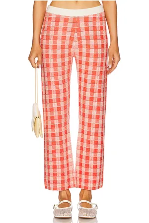 Guest In Residence Guest en residence pantalones gingham en color rojo talla L en - Red. Talla L (también en M, S).