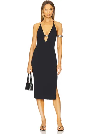 Vix Vestido midi isabela en color talla L en - Black. Talla L (también en M, S, XS).